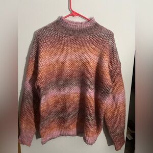 Elegant Multicolor Knit Turtleneck Sweater